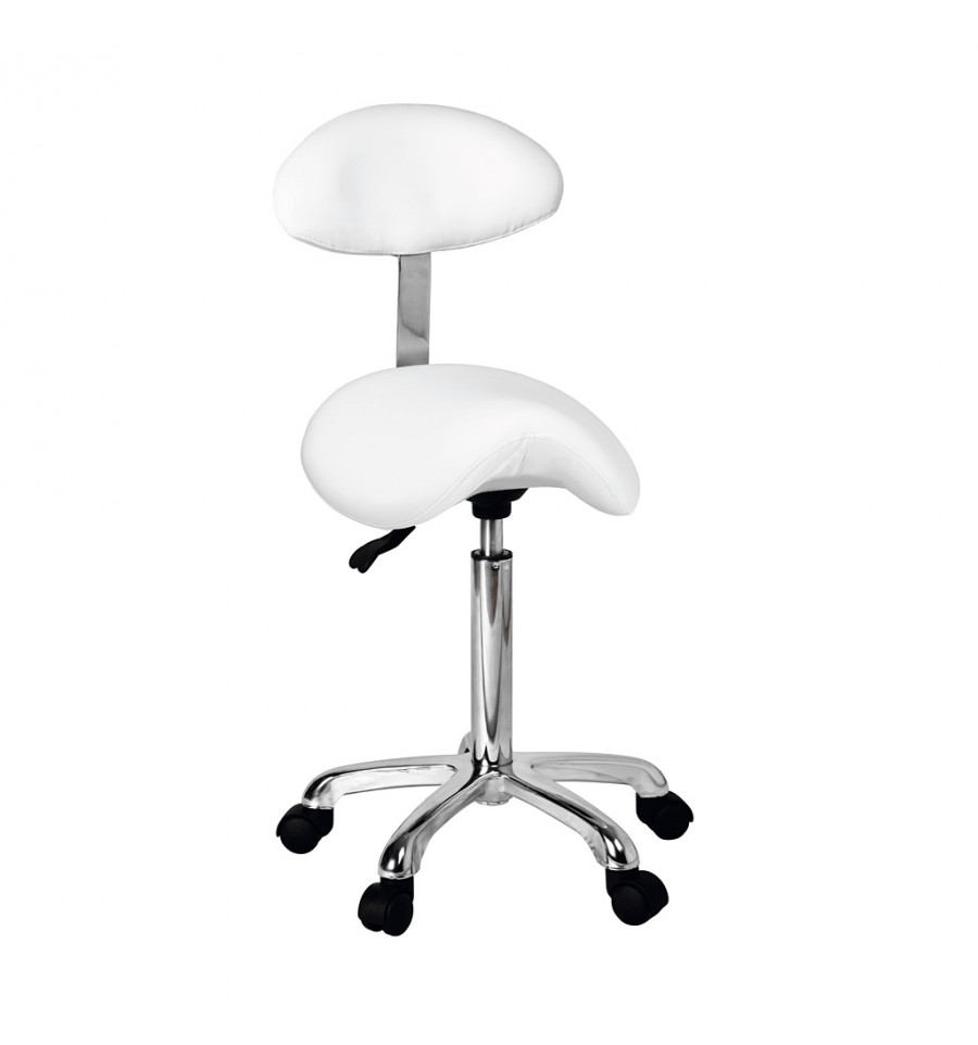 Tabouret selle de cheval - dossier ergonomique, Probeautic Institut, Produit esthétique professionnel pour institut