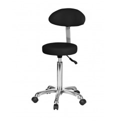 Tabouret "Fast +" avec dossier de dessin ergonomique Noir