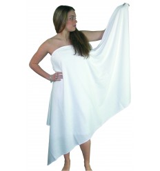 Serviette de bain 70x140 cm Blanche 100% coton - 400g/m²